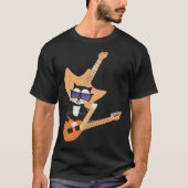 Be a Cat That is Cool Playing Guitar Abstract T-shirt (Voorkant)