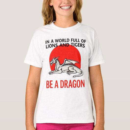Be a Dragon - Uniek Fantasy ontwerp T-shirt (Voorkant)