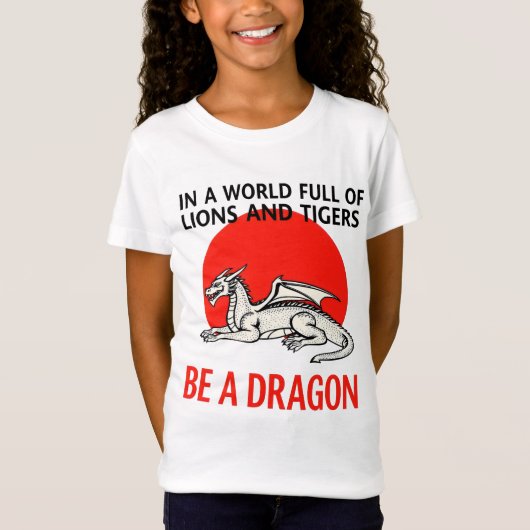 Be a Dragon - Uniek Fantasy ontwerp T-shirt (Voorkant)