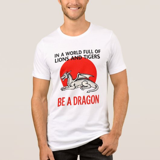 Be a Dragon - Uniek Fantasy ontwerp Tri-Blend Shirt (Voorkant)