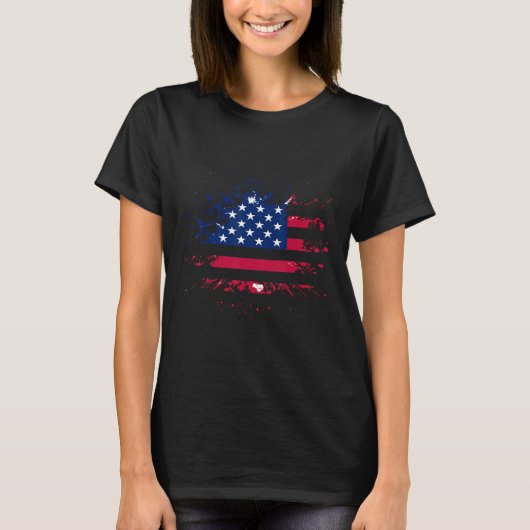 Be A Good American Usa Flag T-shirt (Voorkant)