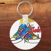 be a kind sole autism awarenes sleutelhanger (Voorkant)