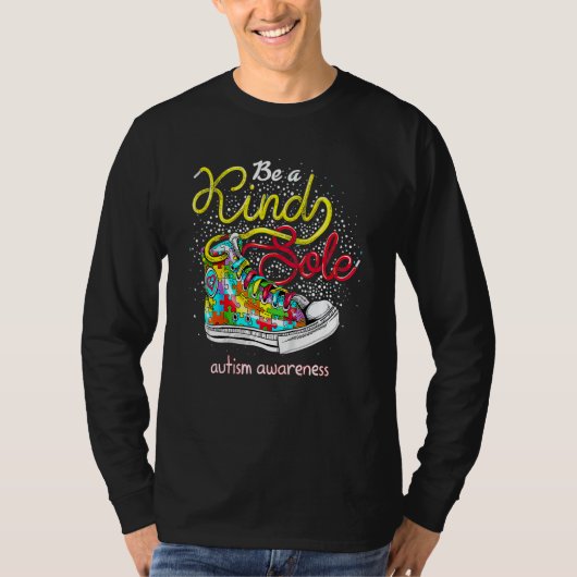 Be A Kind Sole Autism Awareness Puzzle Shoes Be Ki T-shirt (Voorkant)