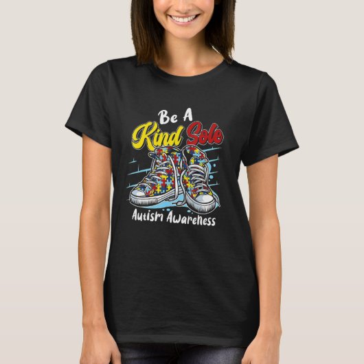 Be A Kind Sole Autism Awareness Puzzle Shoes Be Ki T-shirt (Voorkant)