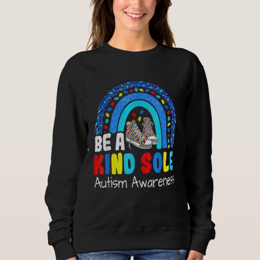 Be A Kind Sole Autism Awareness Puzzle Shoes Be Ki Trui (Voorkant)