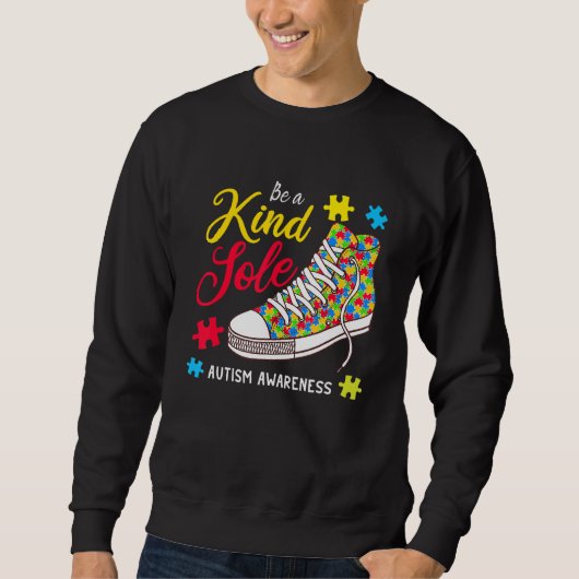 Be A Kind Sole Autism Awareness Puzzle Shoes Be Ki Trui (Voorkant)
