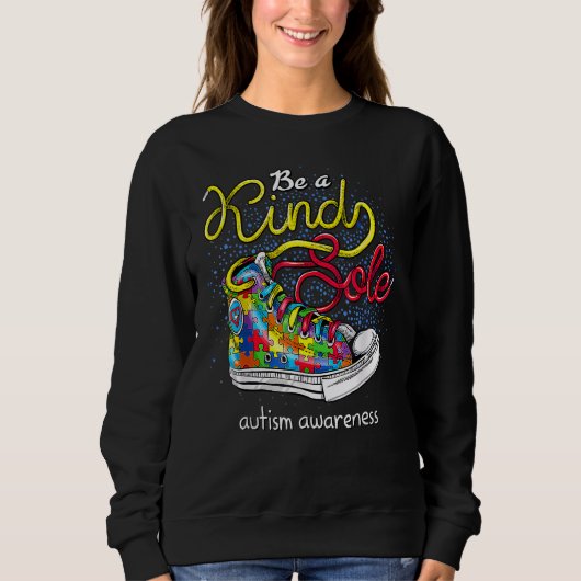 Be A Kind Sole Autism Awareness Puzzle Shoes Be Ki Trui (Voorkant)