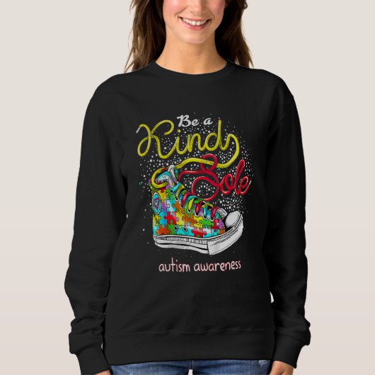 Be A Kind Sole Autism Awareness Puzzle Shoes Be Ki Trui (Voorkant)