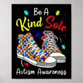 Be A Kind Sole Autism Awareness Rainbow Trendy Puz Poster (Voorkant)