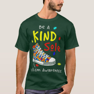 Be A Kind Sole Autism Awareness Rainbow Trendy Puz T-shirt