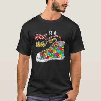 Be A Kind Sole Autism Awareness Rainbow Trendy Puz T-shirt