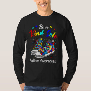 Be A Kind Sole Autism Awareness Rainbow Trendy Puz T-shirt