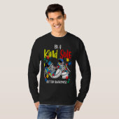 Be A Kind Sole Autism Awareness Rainbow Trendy Puz T-shirt (Voorkant volledig)
