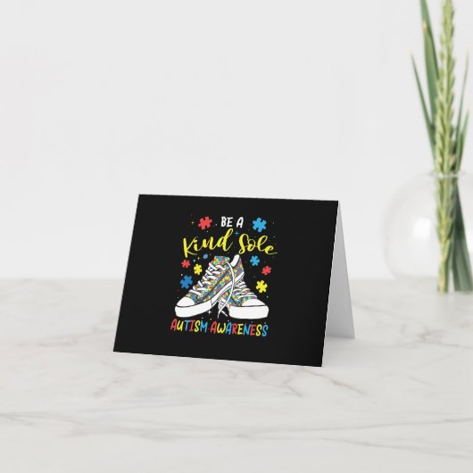 Be A Kind Sole Autism Awareness Trendy Puzzle Shoe (Voorkant)
