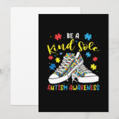 Be A Kind Sole Autism Awareness Trendy Puzzle Shoe Save The Date (Voorkant / Achterkant)