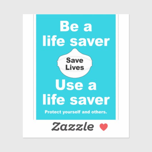 Be a life Saver Draag een Live Saver vinyl sticker (Vel)