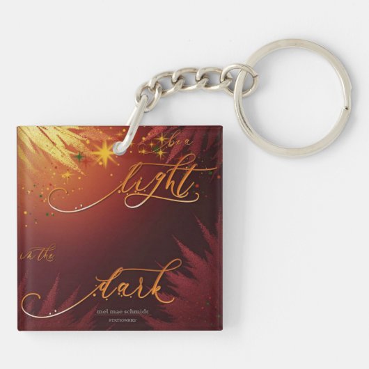 Be A Light Bordeaux Mel Mae Schmidt Stationery Sleutelhanger (Achterkant)
