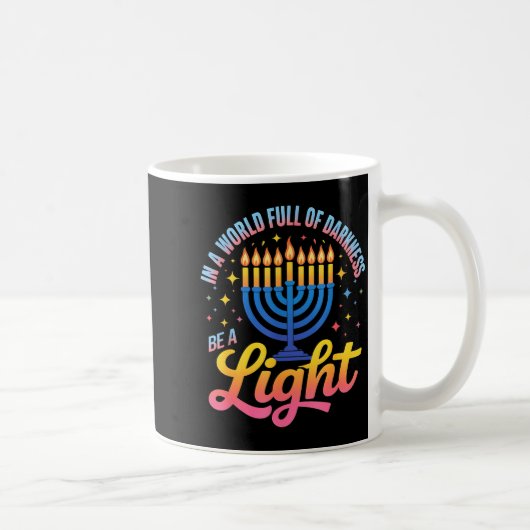 Be A Light Happy Hanukkah Menorah Jewish Gift  Koffiemok (Rechts)
