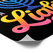 Be A Light Happy Hanukkah Menorah Jewish Gift  Poster (Hoek)