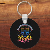 Be A Light Happy Hanukkah Menorah Jewish Gift  Sleutelhanger (Voorkant)