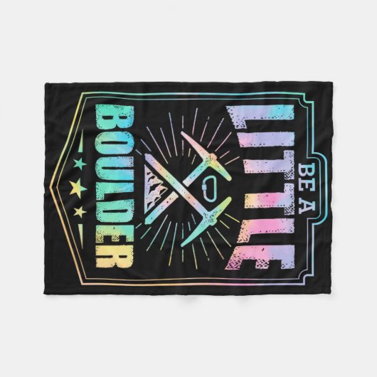 Be A Little Boulder Aesthetic Rock Climbing Pun  Fleece Deken (Voorkant (Horizontaal))