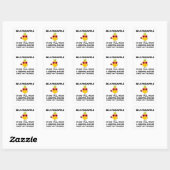 Be a pineapple funny vierkante sticker (Vel)