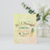 Be A Pineapple Inspirational Quote Briefkaart (Staand voorkant)