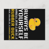 Be A Rubber Duck Funny Per_ Aankondigingskaart (Voorkant)