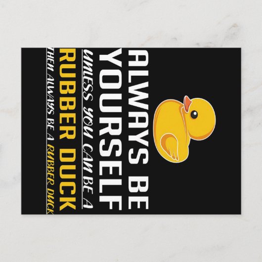 Be A Rubber Duck Funny Per_ Aankondigingskaart (Voorkant)
