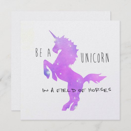 BE A UNICORN 5.25 x 5.25 kaart (Voorkant / Achterkant)