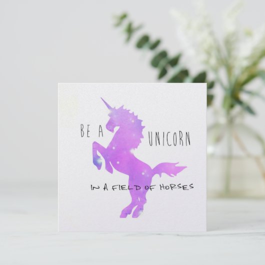 BE A UNICORN 5.25 x 5.25 kaart (Staand voorkant)