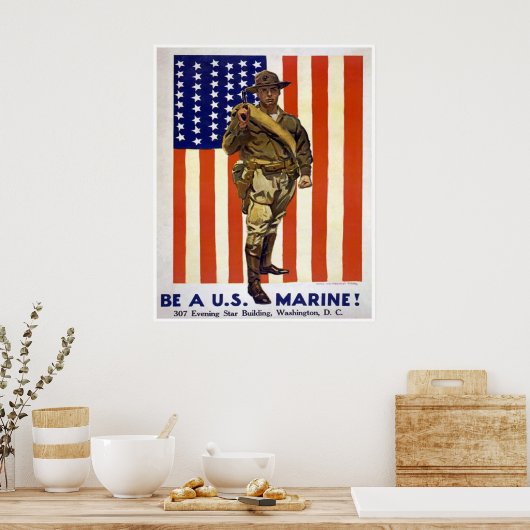 BE A US MARINE POSTER (Keuken)