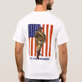 "BE A US MARINE" — USMC T-Shirt (Achterkant)
