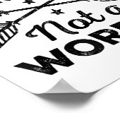 Be A Warrior Not A Worrier Motivational Insrationa Poster (Hoek)