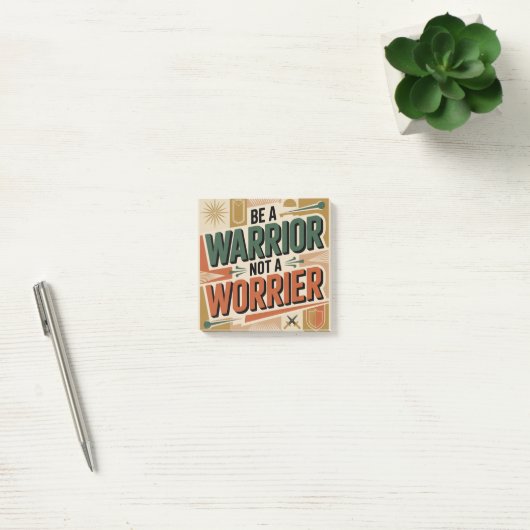 Be A Warrior, Not A Worrier Post-it® Notes (Kantoor)