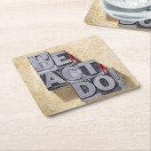 Be, Act, Do Kartonnen Onderzetters (Schuin)