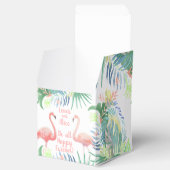 Be all Happy Forever! Fairy Tale Two Pink Flamingo Bedankdoosjes (Geopend)