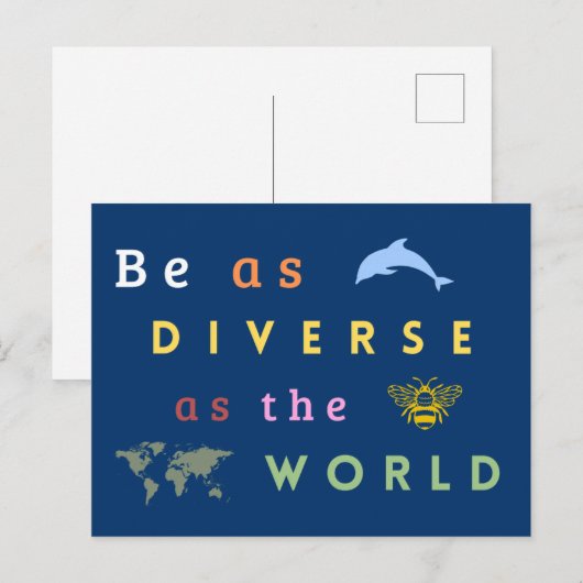 Be as diverse as the world briefkaart (Voorkant / Achterkant)