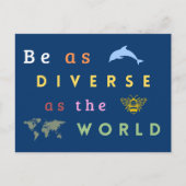 Be as diverse as the world briefkaart (Voorkant)