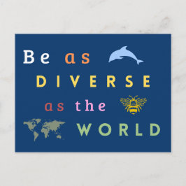 Be as diverse as the world briefkaart
