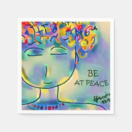 BE AT PEACE - set van 50 aangepaste servetten (Voorkant)