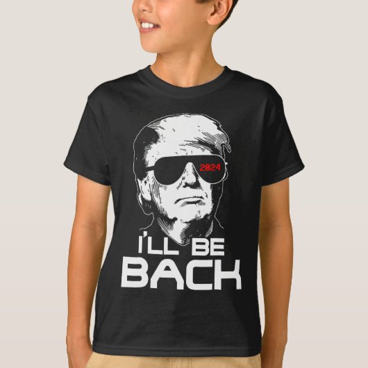 Be Back Funny 45 47 Donald Trump 2024 Neem Amerika T-shirt (Voorkant)