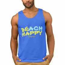 BE BEACH HAPPY-tank zomer slapeloze oceaan