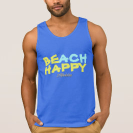 BE BEACH HAPPY-tank zomer slapeloze oceaan T-shirt