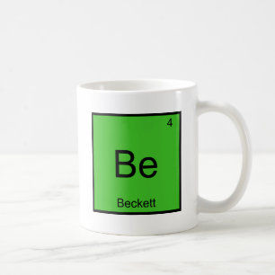 Be - Beckett Funny Chemistry Element Symbol T-shir Koffiemok