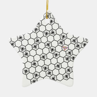 be bee different bees biene wabe imker honey keramisch ornament