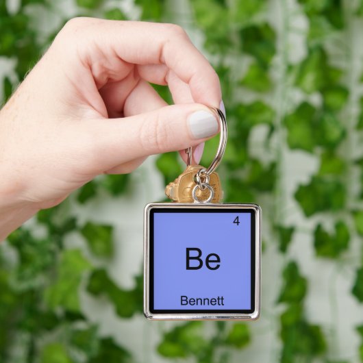 Be - Bennett Funny Chemisty Element Symbol Name T Sleutelhanger (Hand)
