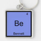 Be - Bennett Funny Chemisty Element Symbol Name T Sleutelhanger (Voorkant)