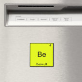 Be - Beowulf Funny Chemistry Element Symbol T-shir Magneet (Insitu (Vaatwasser))