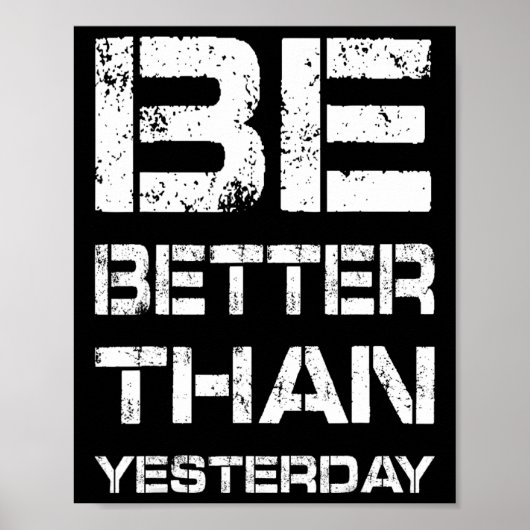 Be Better Workout Gym Motivation Weightlifting Bod Poster (Voorkant)